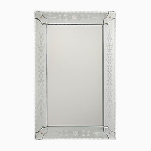 Mid-Century Venetian Rectangular Mirror, France, 1930s