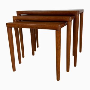 Nesting Tables in Teak, Denmark, 1960s, Set of 3