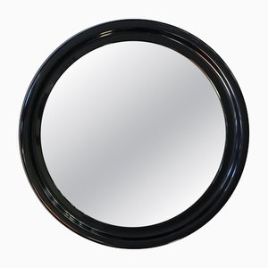 Mid-Century Round Dark Blue Wall Mirror from Syla, France, 1970s