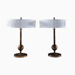 Table Lamps attributed to Böhlmarks, Sweden, 1930s, Set of 2