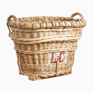 Champagne Harvest Log Basket, 1920s