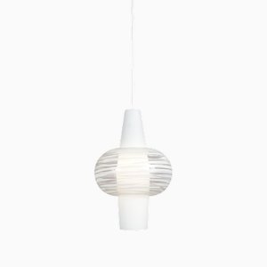 Lampada a sospensione in vetro di Louis Kalff per Philips, Paesi Bassi, anni '50