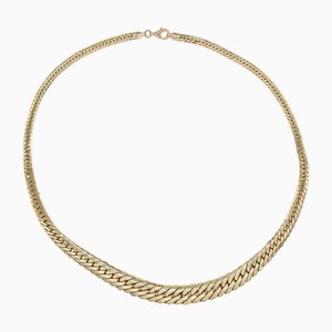 Collier Gourmette Graduée Or Jaune 18 Carats Moderne
