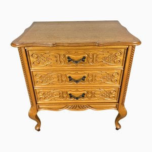 Vintage French Chest of Drawers with Brass Handles