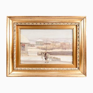 Piero Monti, Karimoskaya, Oil on Panel