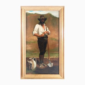 Sebastiano Panunzi, Selbstporträt, Öl auf Leinwand