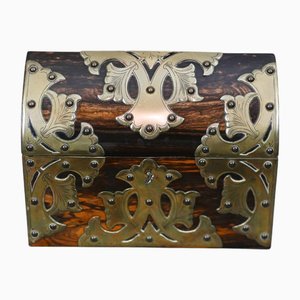 Victorian Stationary Box in Cormandel Brass, 1890