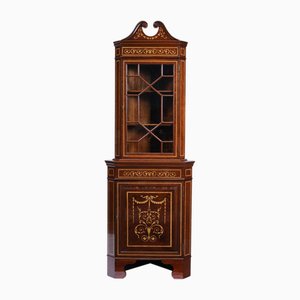 Edwardianischer Eckvitrine, England, 1900