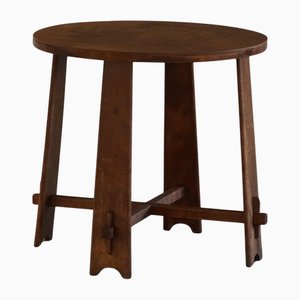 Danish Modern Sculptural Oak Dining or Console Table, 1950s