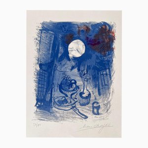 Marc Chagall, Blue Still Life, 1957, Lithograph