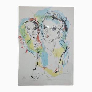 Ernesto Treccani, Mother and Child, 1970s, Lithograph