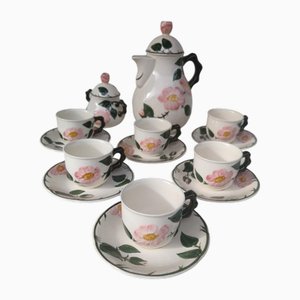 Servicio de café de loza de Villeroy & Boch, años 70. Juego de 14