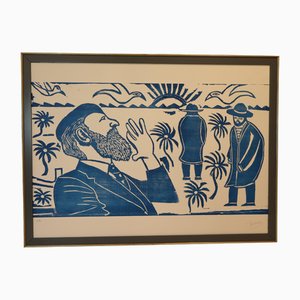 Bellora, Giuseppe Garibaldi, 1970s, Lithograph, Framed