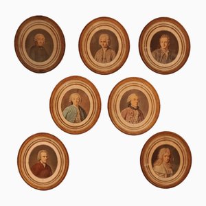 Pierre Michel Alix, Great Men, 18. Jh., Gravuren, 7er Set