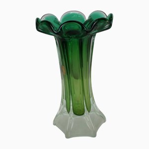 Grüne Vase aus Rubinglas, 1960er