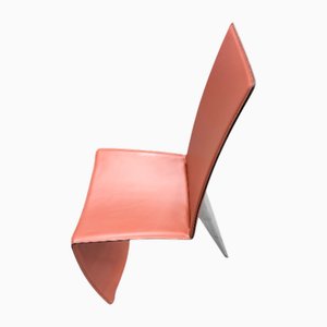 Italian Modern Red Leather Chair by Philippe Starck, 1980s