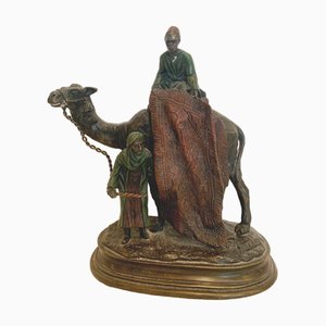 Carl Kauba, Merchant on Camel, 20th Century, Patinated Bronze