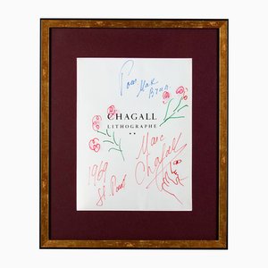 Marc Chagall, Drawing with Flowers, 1969, Tusche auf Papier