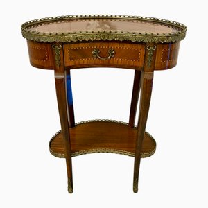 Antique Louis XV French Kidney-Shaped Side Table, 1880s