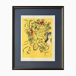 Marc Chagall, Trial Proof Cover for Menu with Nude, 1964, Litografia