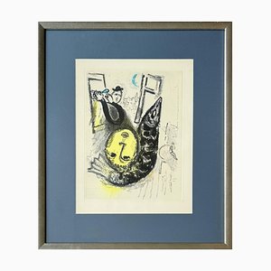 Marc Chagall, De Mauvais Sujets: Planche II, 1958, Aquatint Etching, Framed