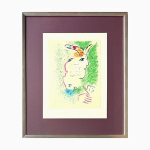 Marc Chagall, De Mauvais Sujets: Planche III, 1958, Aquatint Etching, Framed