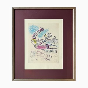 Marc Chagall, De Mauvais Sujets: Planche V, 1958, Acquaforte, Acquatinta, Con cornice