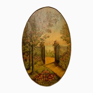 View of the Lake Decorative Wall Panel, 20th Century, Oil on Canvas