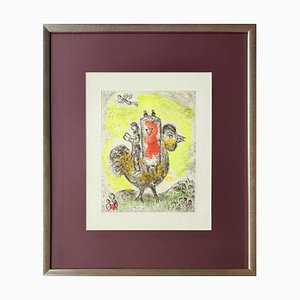 Marc Chagall, La Thora Rouge, 1981, Aquatint Etching, Framed