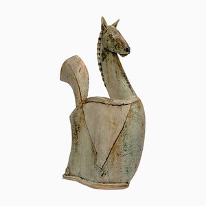 Jan Beeny, Horse Sculpture, 1980s, Patinated Terracotta