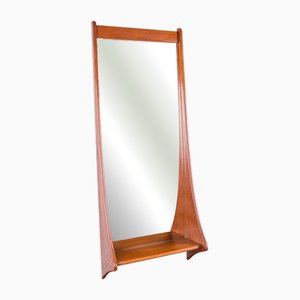 Large Danish Teak Wall Mirror from Pedersen and Hansen, 1960s