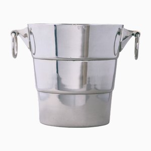 Art Deco Silver-Plated Metal Champagne Bucket, 1930s