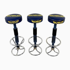 Shock Absorbers Bar Stools from Monroe, 1980s, Set of 3