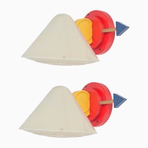 Vintage Postmodern Stoja Wall Lamps, 1980s, Set of 2