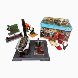 Mid-Century German Industrial Mechanical D8 Steam Engine Model from Wilesco, 1960s