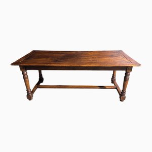 French Oak Farmhouse Dining Table, 1880s