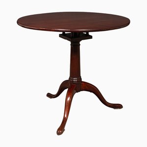 Antique Georgian English Tilt Top Tripod Table, 1800s