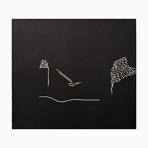 Claudio Granaroli, Composition, 1970s, Linocut