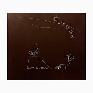 Claudio Granaroli, Composition, 1970s, Linocut