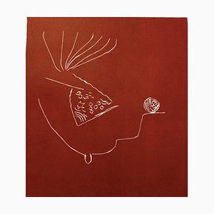 Claudio Granaroli, Composition, 1970s, Linocut