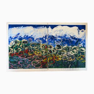 Mario Schifano, Water Lilies, 1990s, Screenprint