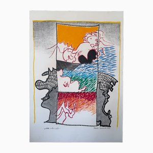 Claudio Granaroli, Composition, Oil Pastel, 1979