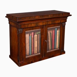 Antique William IV English Bachelors Book Cabinet, 1835