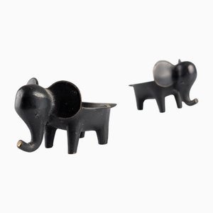 Elefantenskulpturen aus Bronze von Walter Bosse, 1960er, 2er Set
