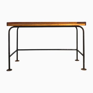 Industrieller Schreibtisch aus Stahl & Kiefernholz, Tschechische Republik, 1970er