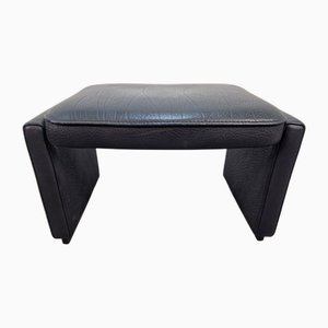 DS50 Black Buffalo Leather Ottoman from de Sede, 2000s