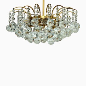 Lampadario vintage in cristallo di Christoph Palme, anni '70