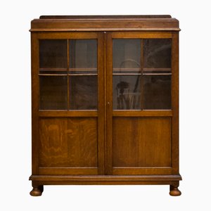 Bibliothèque Art Déco Vintage en Chêne Verni, 1930s