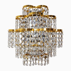 Vintage Spanish Crystal Wall Sconce, 1970s