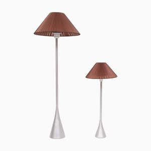 Lampade da tavolo Cinna in alluminio pressofuso di Pascal Mourgue per Ligne-Roset, anni '80, set di 2